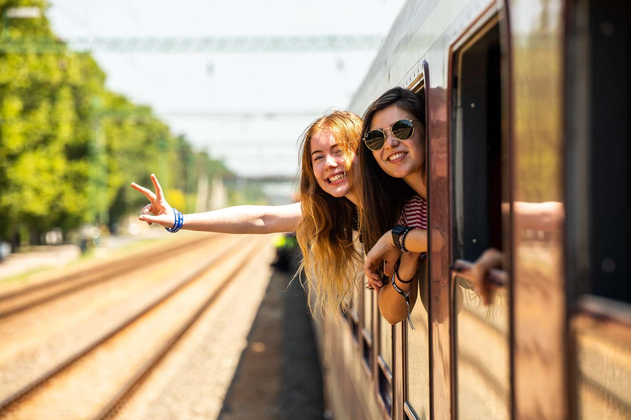 Fans traveling to Budapest, Hungary on the Sziget Express