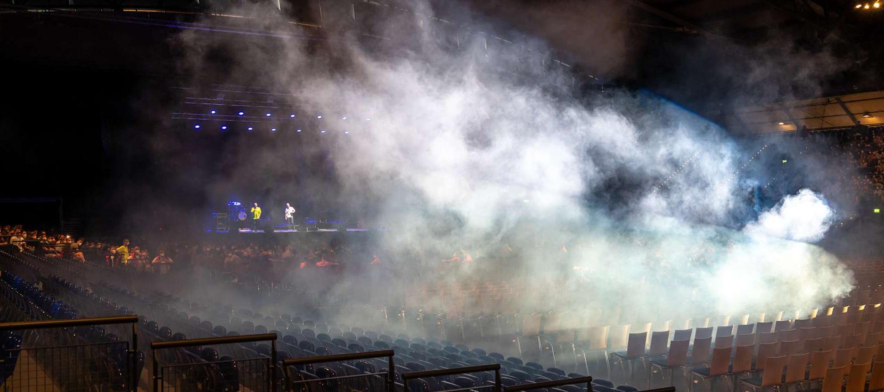 Air flow simulation at Quarterback Immobilien Arena Leipzig.