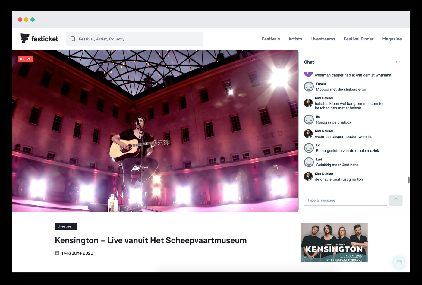 Kensington also featured on the lineup