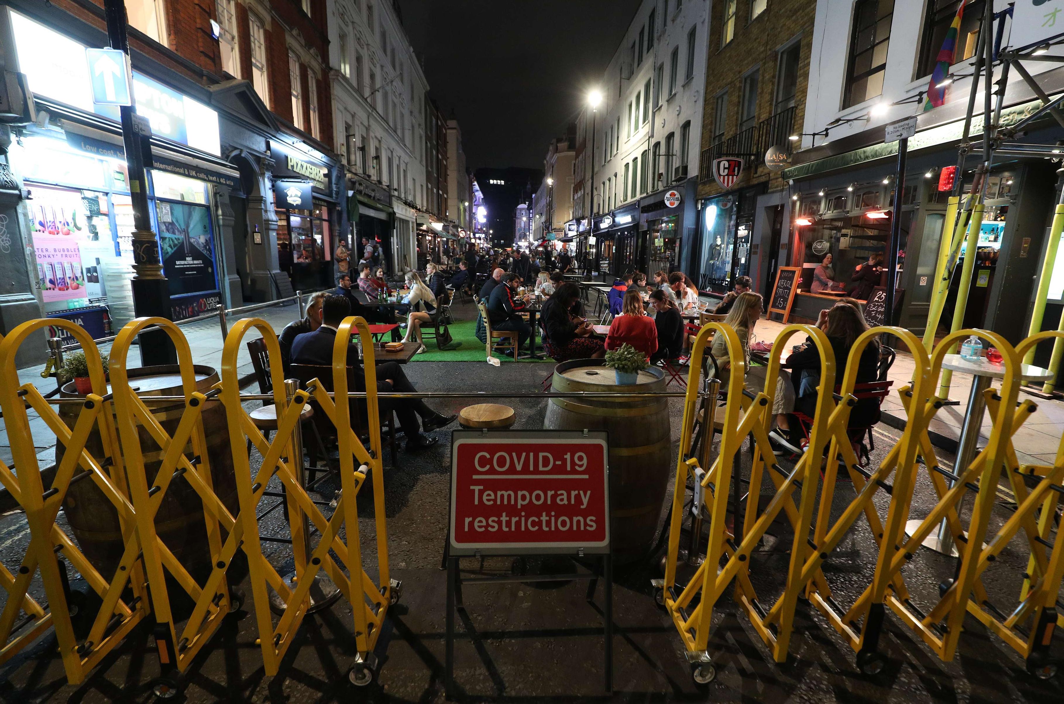 The UK's prime minister Boris Johnson announced that from Sept. 24 pubs and restaurants will be subject to a 10 p.m. curfew.