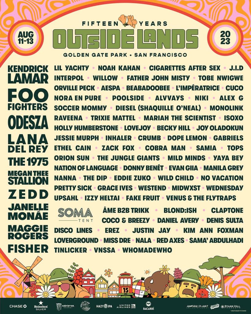 Outside Lands Unveils 2023 Lineup With Foo Fighters, Kendrick Lamar