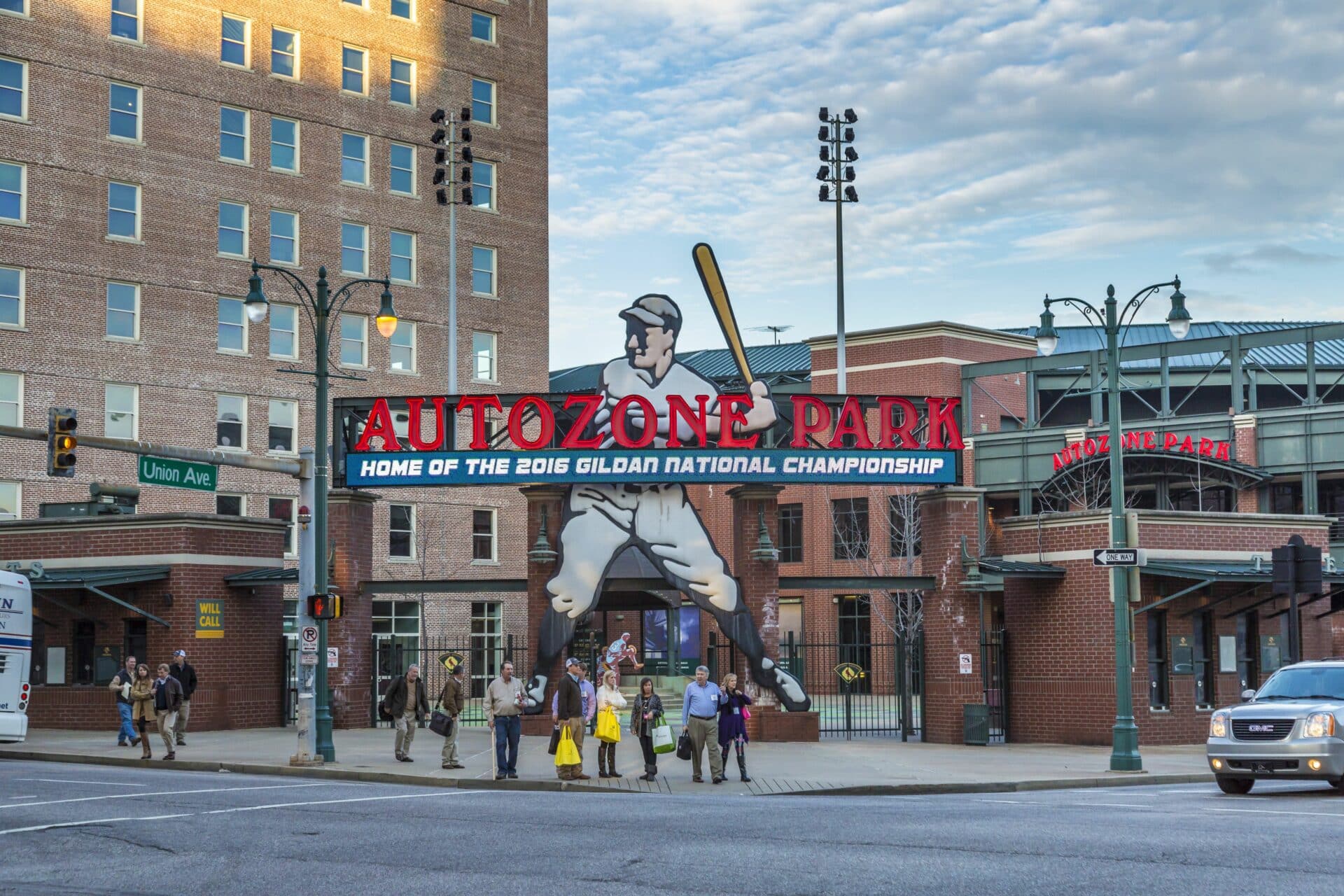 AutoZone Park minor league baseball stadium is home to the Memphis Redbirds farm team for the St. Louis Cardinals