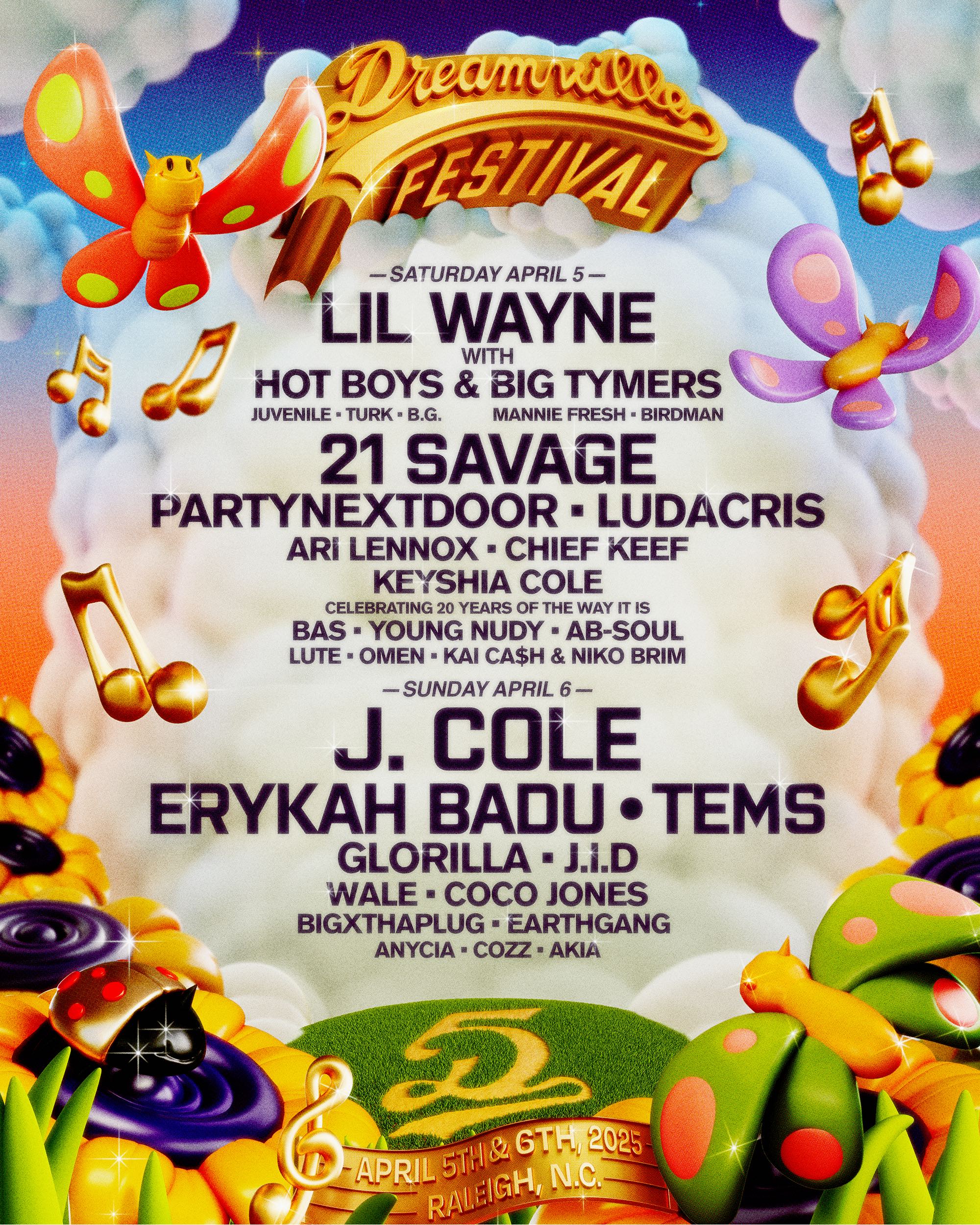 Dreamville Festival 2025 Music Lineup PORTRAIT