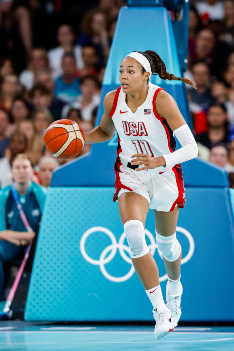August 9, 2024, Paris, Paris, FRANCE: Napheesa Collier of Unites States in action during Women s semifinal match between