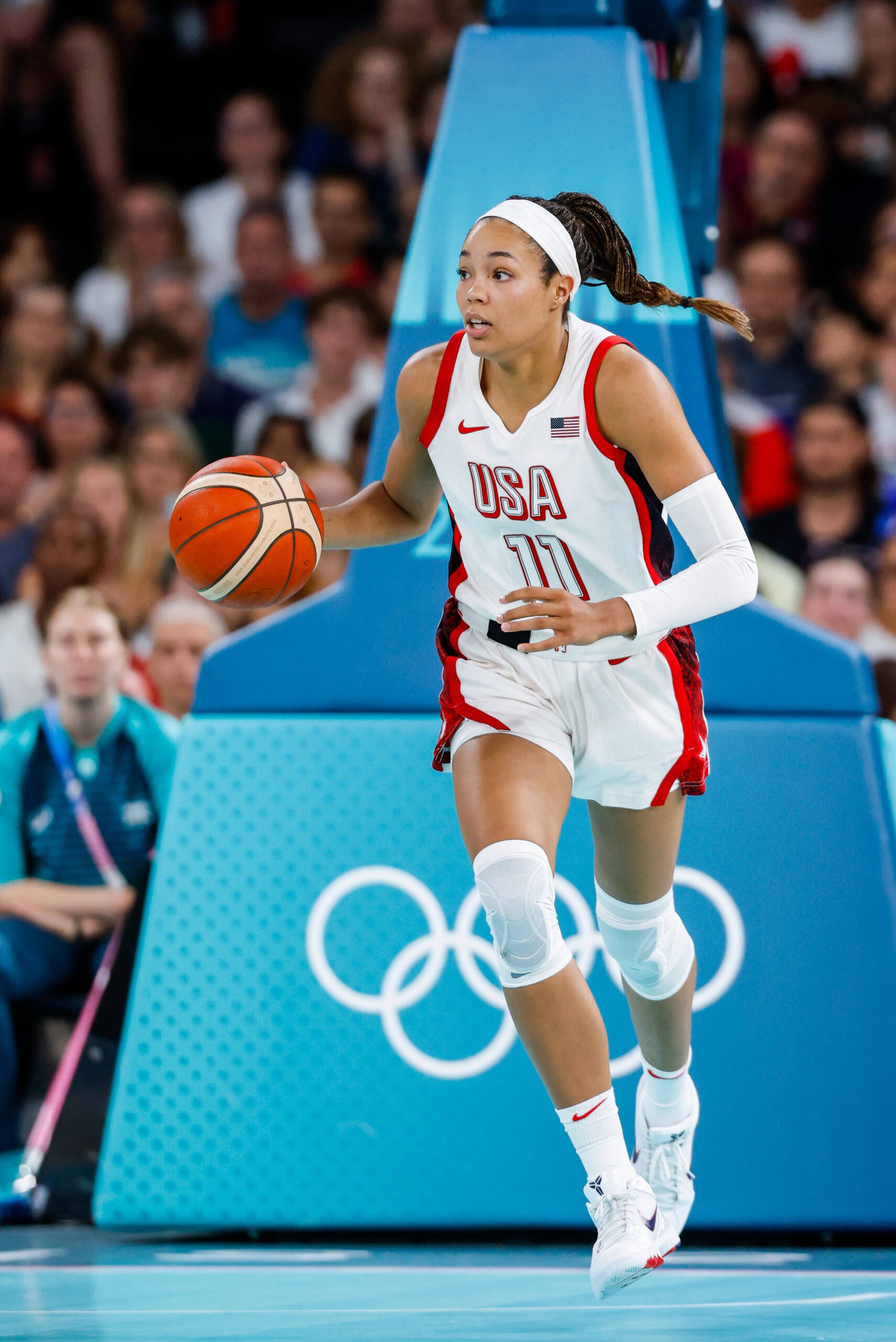 August 9, 2024, Paris, Paris, FRANCE: Napheesa Collier of Unites States in action during Women s semifinal match between