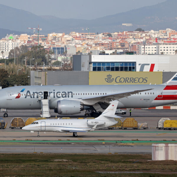 Diverse aircraft on the takeoff runway