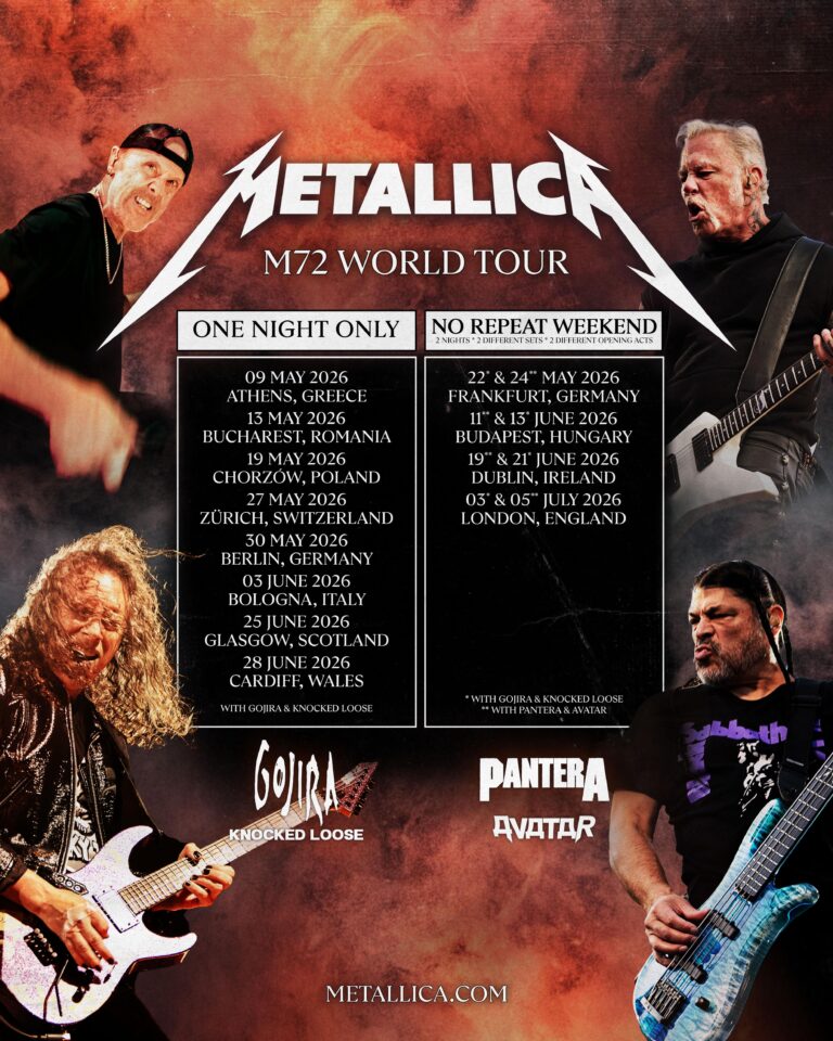 Metallica M72WorldTour2026 AllDates News Story