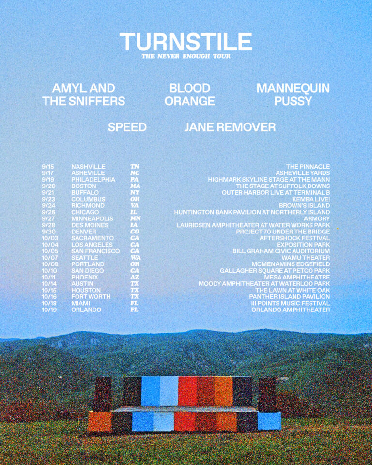 TURNSTILE NEVER ENOUGH TOUR Admat