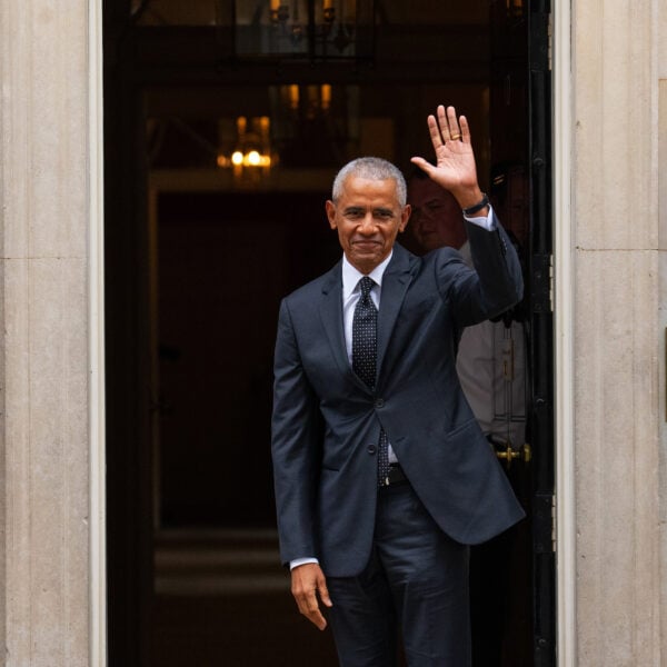 Former President Barack Obama Calls In To Downing Street For Private Visit With Rishi Sunak