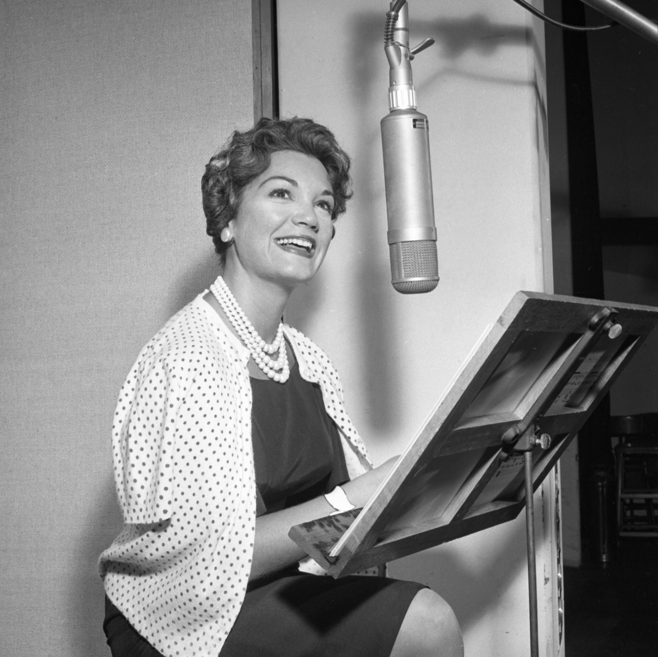Connie Francis Recording in the Studio