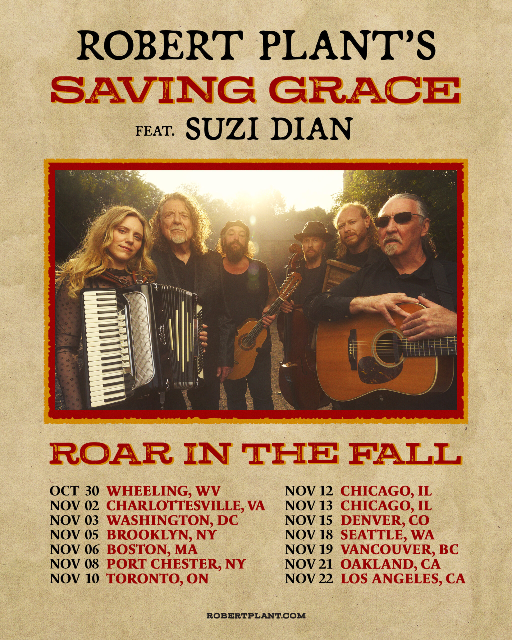 Robert Plant Saving Grace Tour Poster