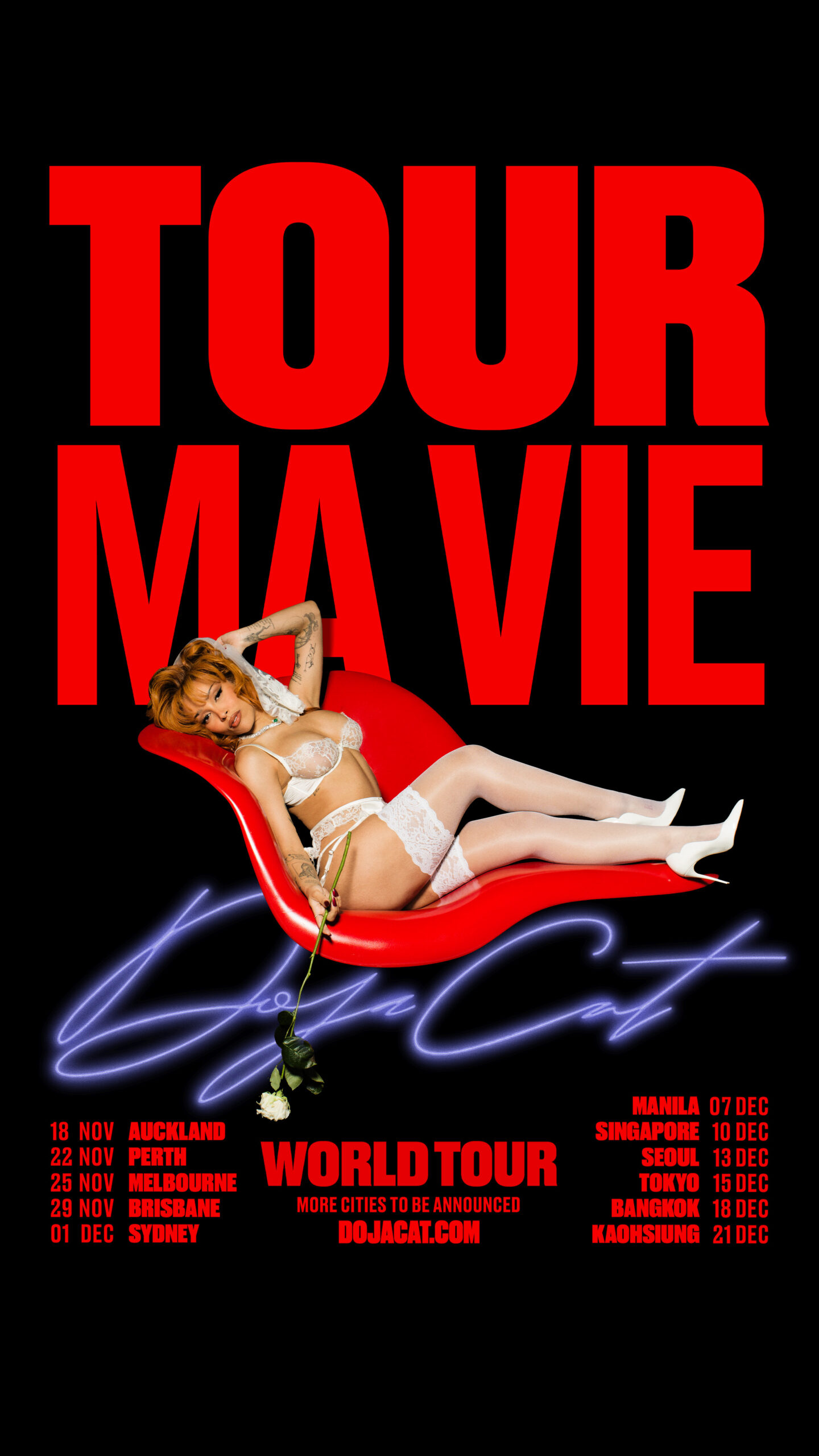 DojaCat 2025 AUS ASIA Dates 2160x3840