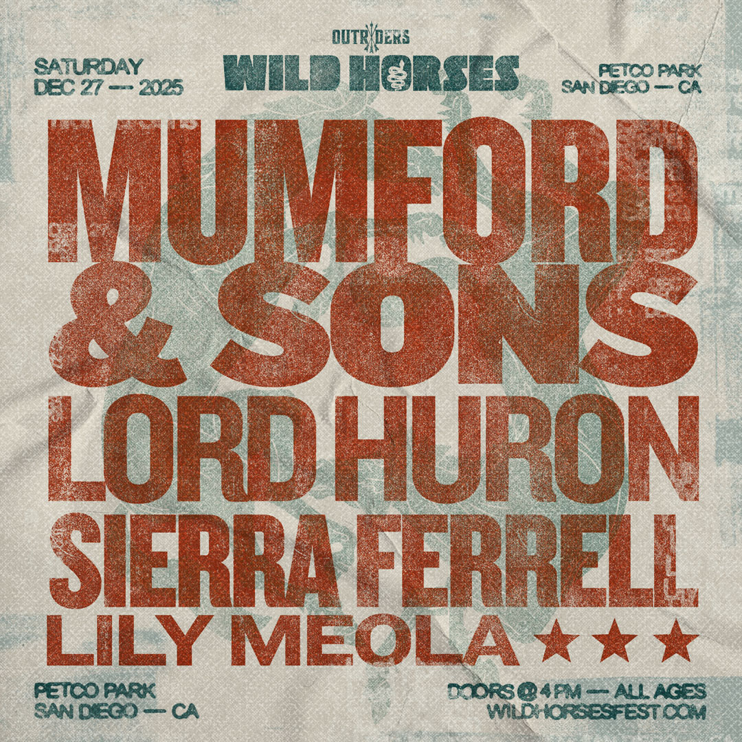 【貴重】WILD HORSES来日公演 B2ポスター Wild Horses Returns To Petco Park With Mumford & Sons, Lord Huron