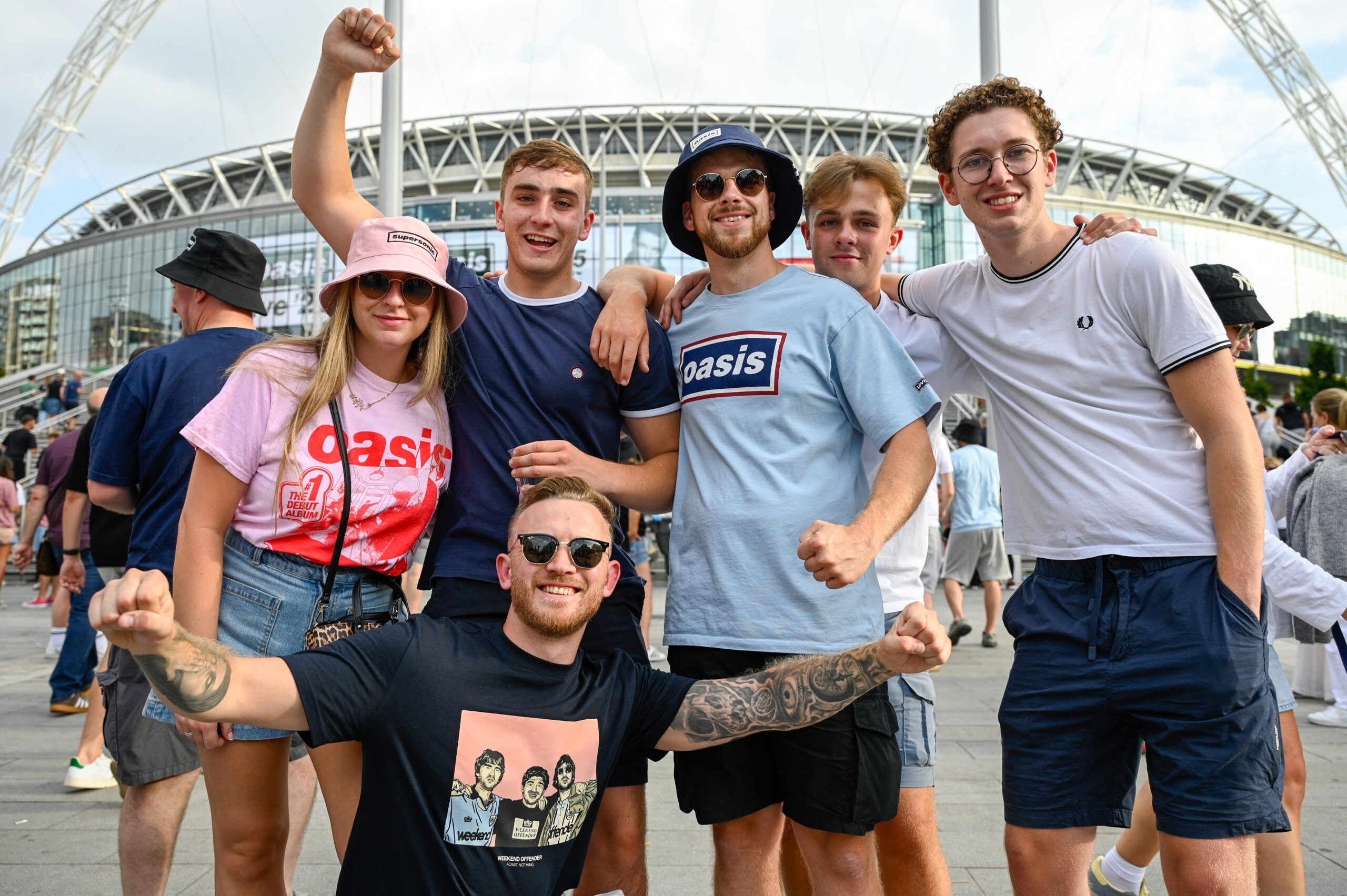 Fans Attend Oasis Live '25 Tour At London's Wembley Stadium