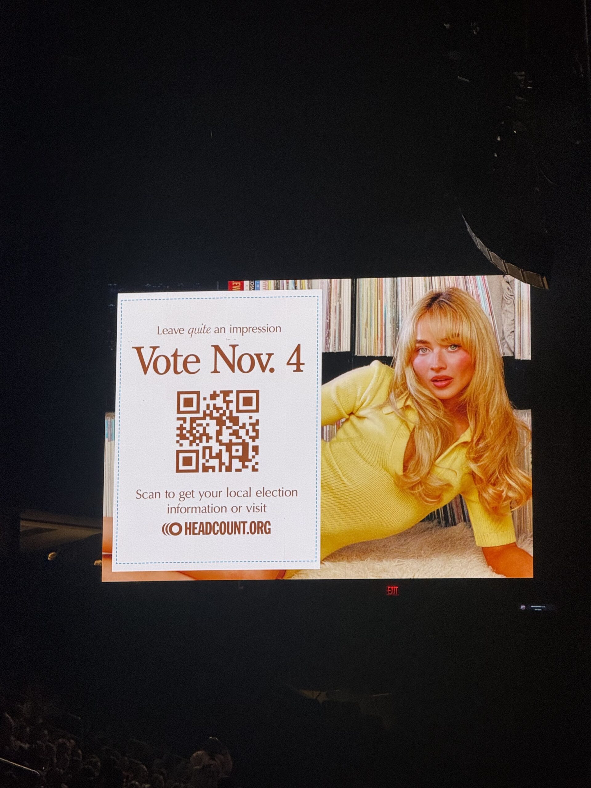 Sabrina Carpenter Video Board at Madison Square Garden