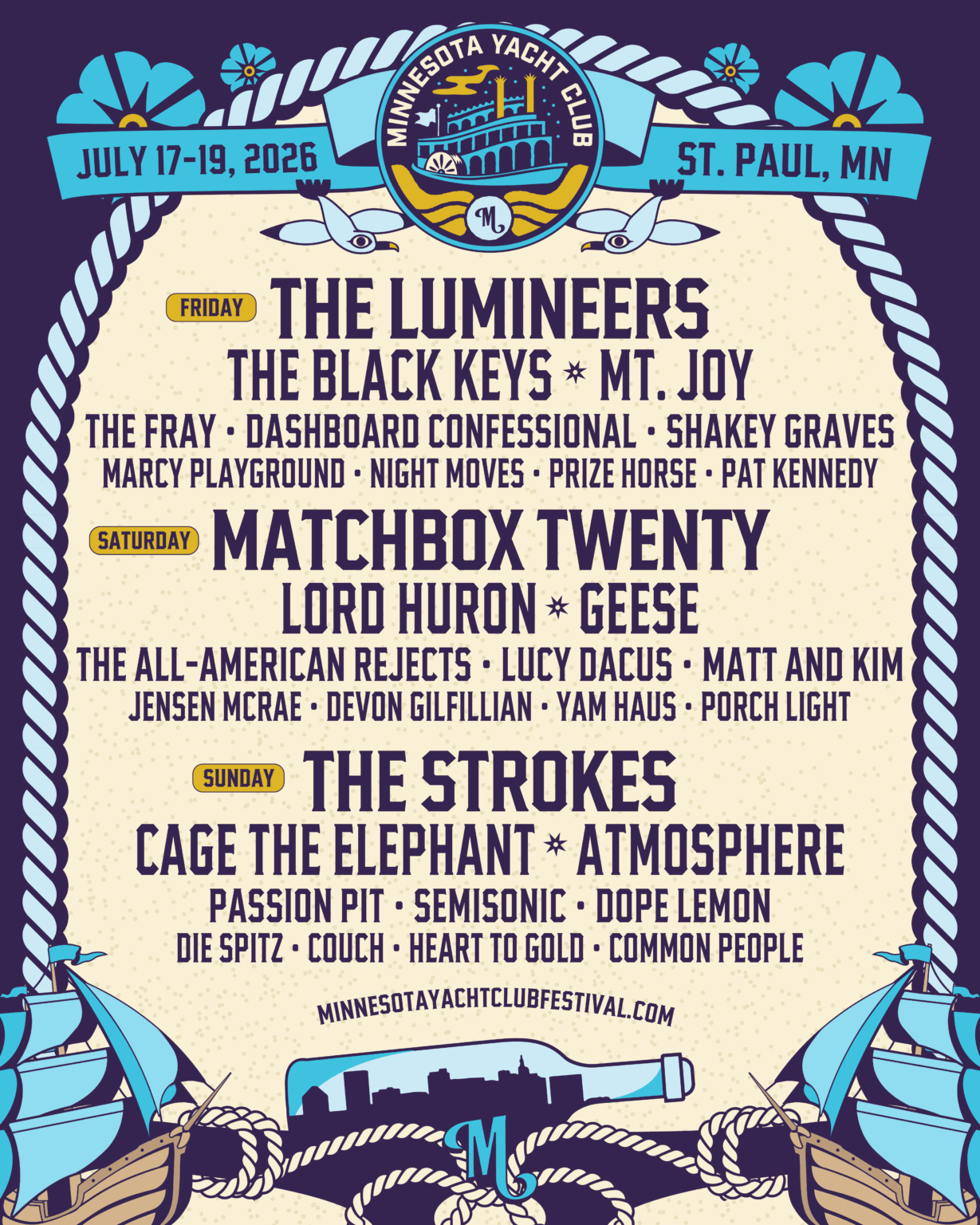 The Strokes Lumineers Matchbox Twenty Top Minnesota Yacht Club the-strokes-lumineers-matchbox-twenty-top-minnesota-yacht-club