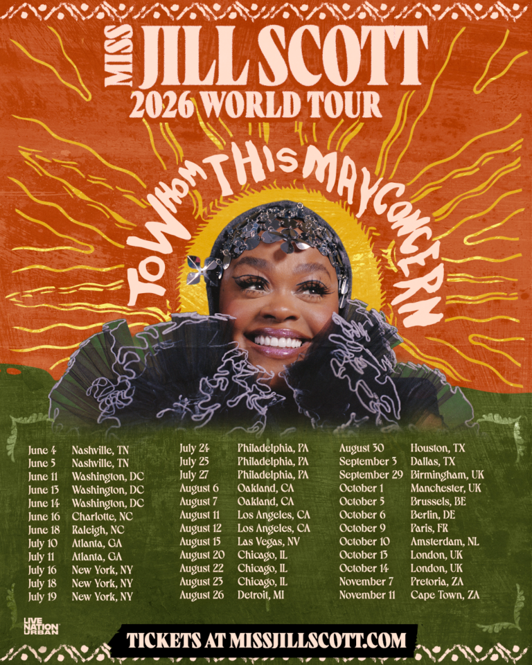 Jill Scott 2026 Tour Key Art