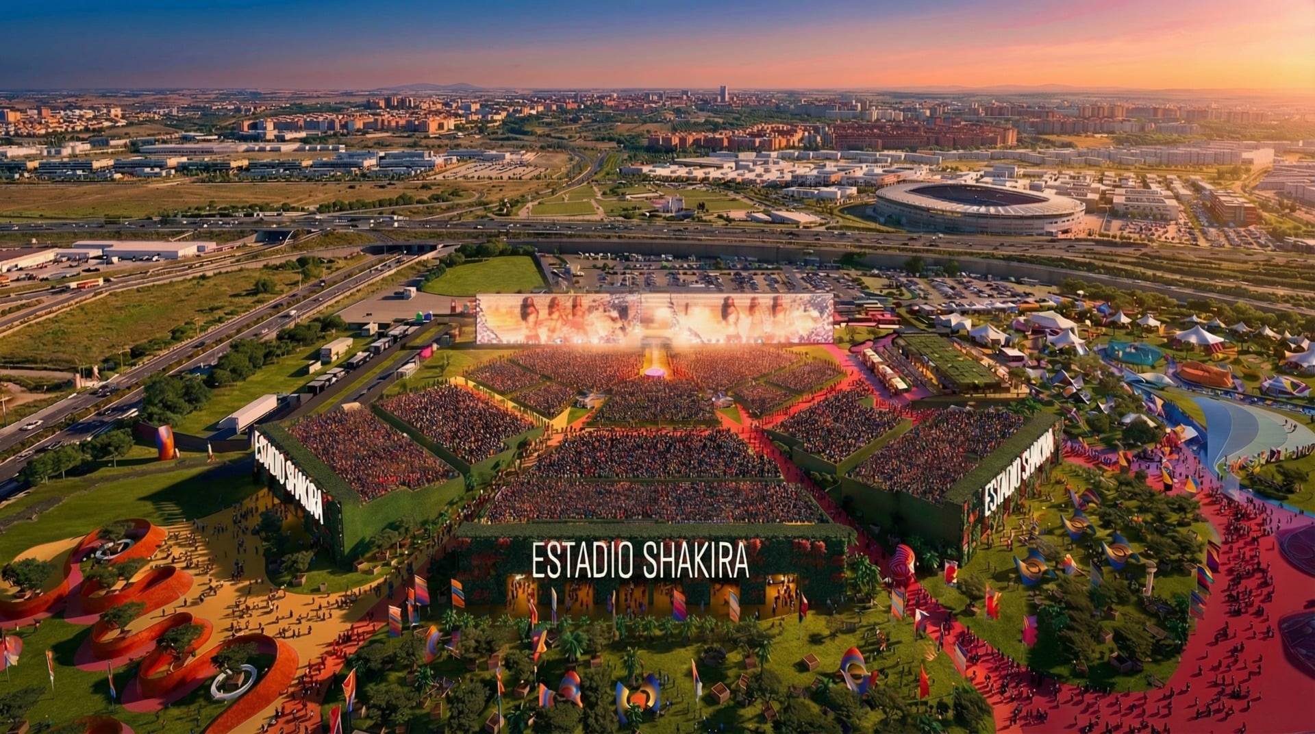 05 Aerial Sunset Shakira Stadium