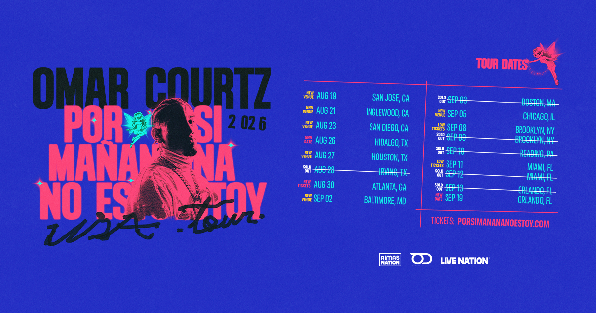 Omar Courtz Upgrades and Expands US Tour to Arenas Due to High Demand