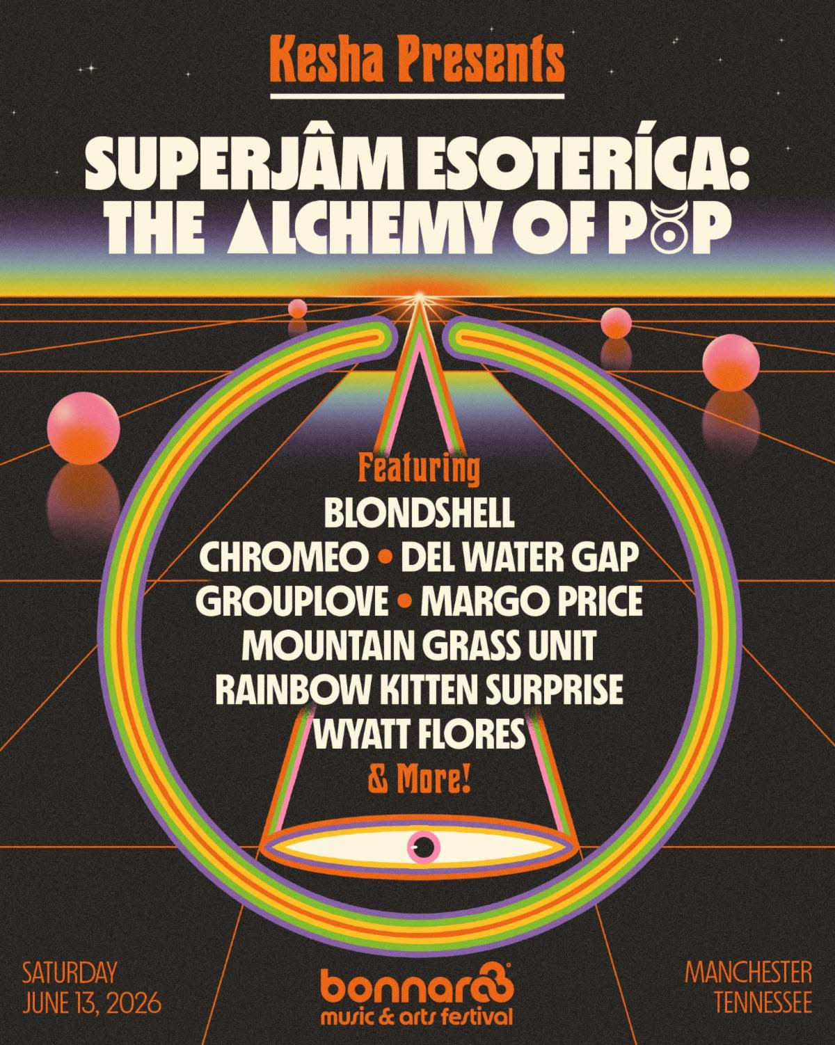 Kesha to Headline Bonnaroo 2026 SuperJam, Promises "Once-in-a-Lifetime Performance"