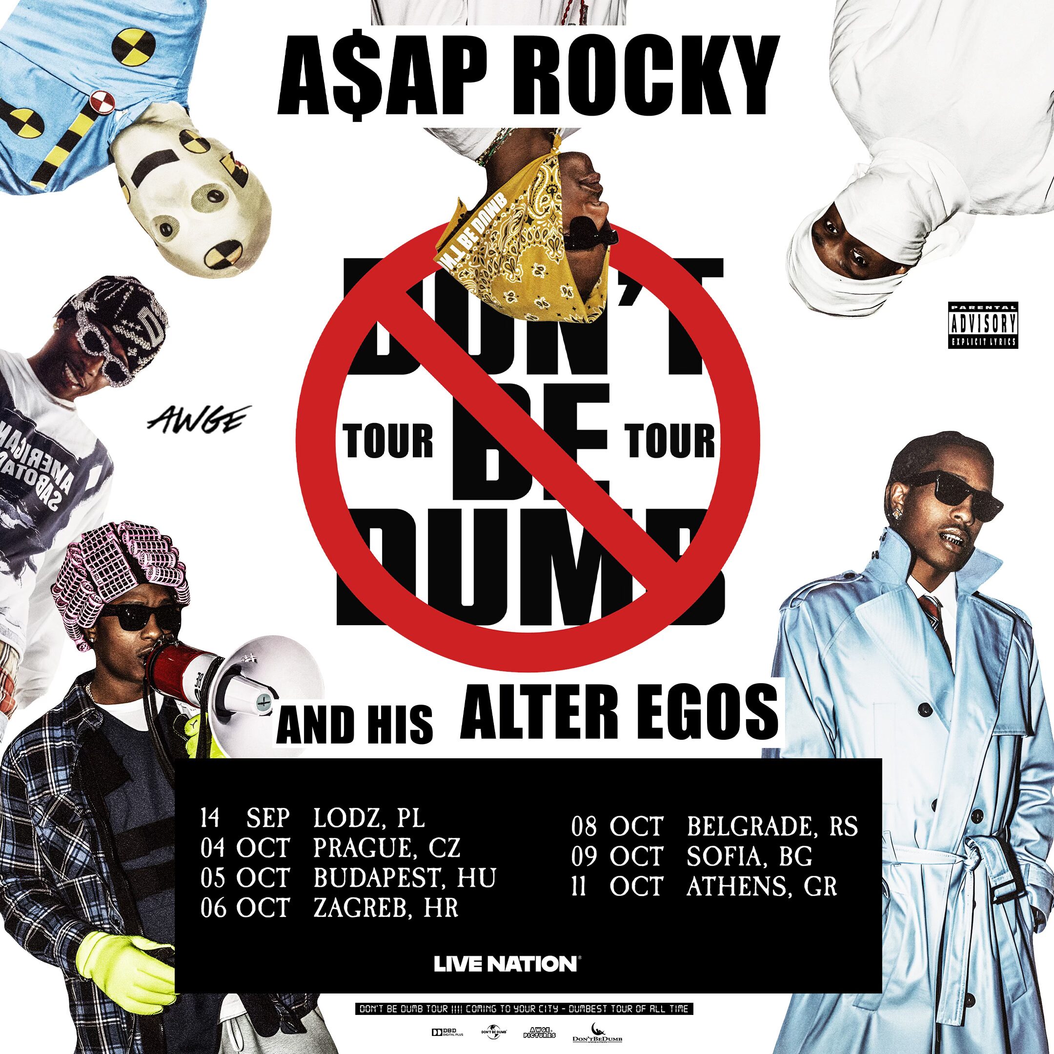 A$AP Rocky Expands 'Don't Be Dumb' Tour with Seven New European Dates