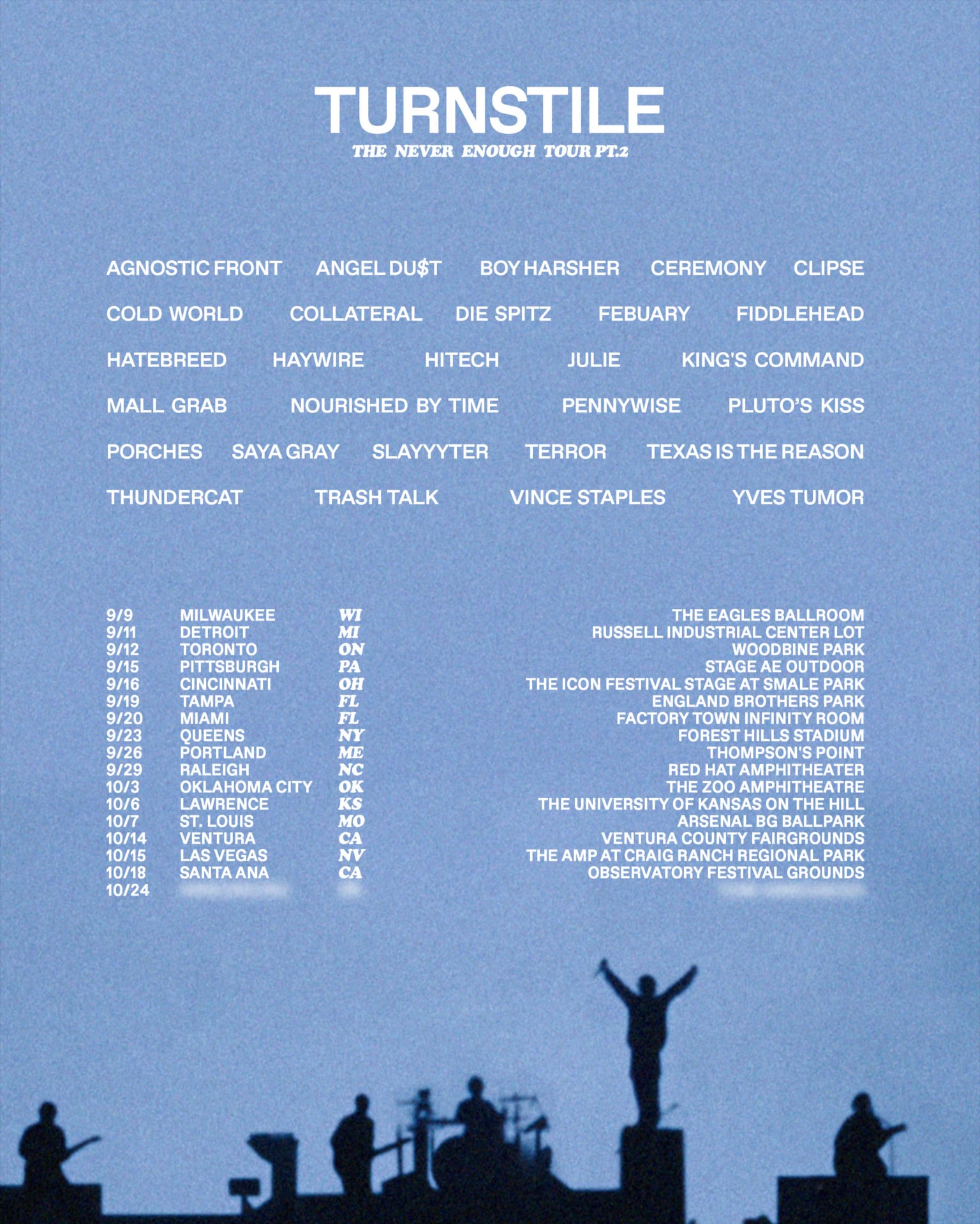 Turnstile to Embark on 16-Date ‘Never Enough Tour Pt. 2’ Featuring Diverse Lineups