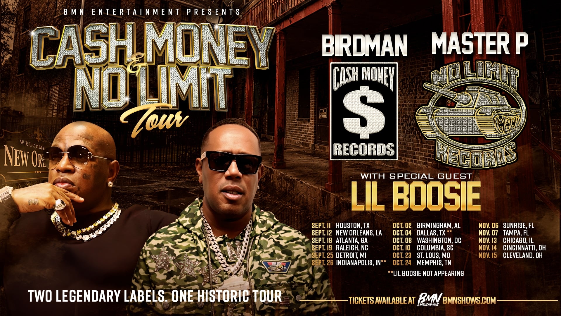 Cash Money and No Limit Records Announce Joint U.S. Arena Tour
