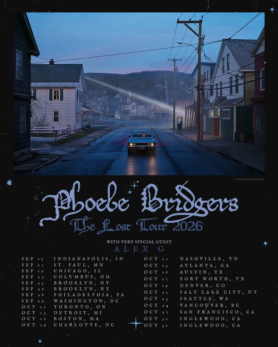 Phoebe Bridgers Announces "The Lost Tour" for North American and European Arenas