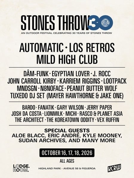 Stones Throw Marks 30th Anniversary with Three-Day Festival in LA
