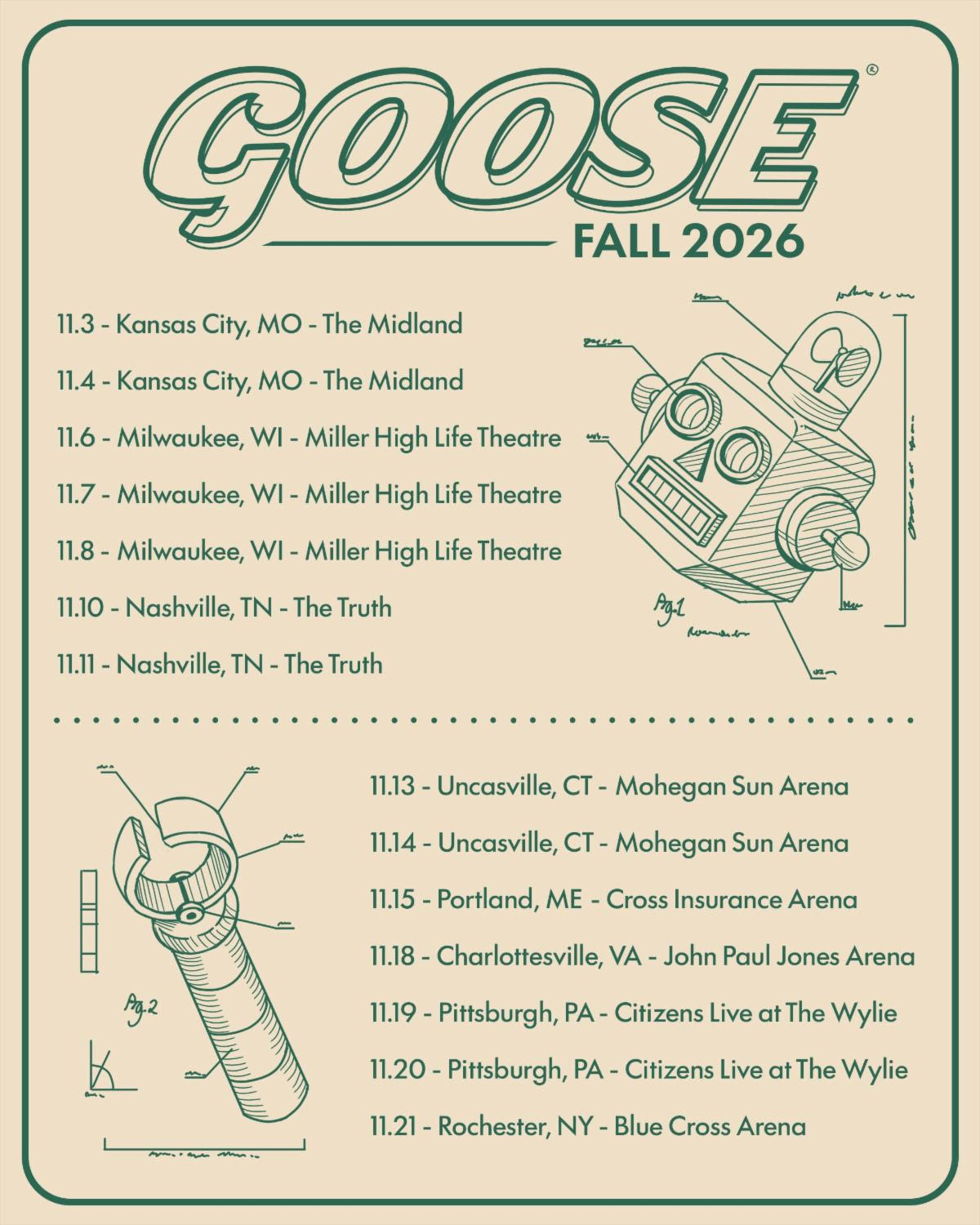 Goose Announces Fall Tour Dates Including Kansas City, Milwaukee, Nashville, and Mohegan Sun
