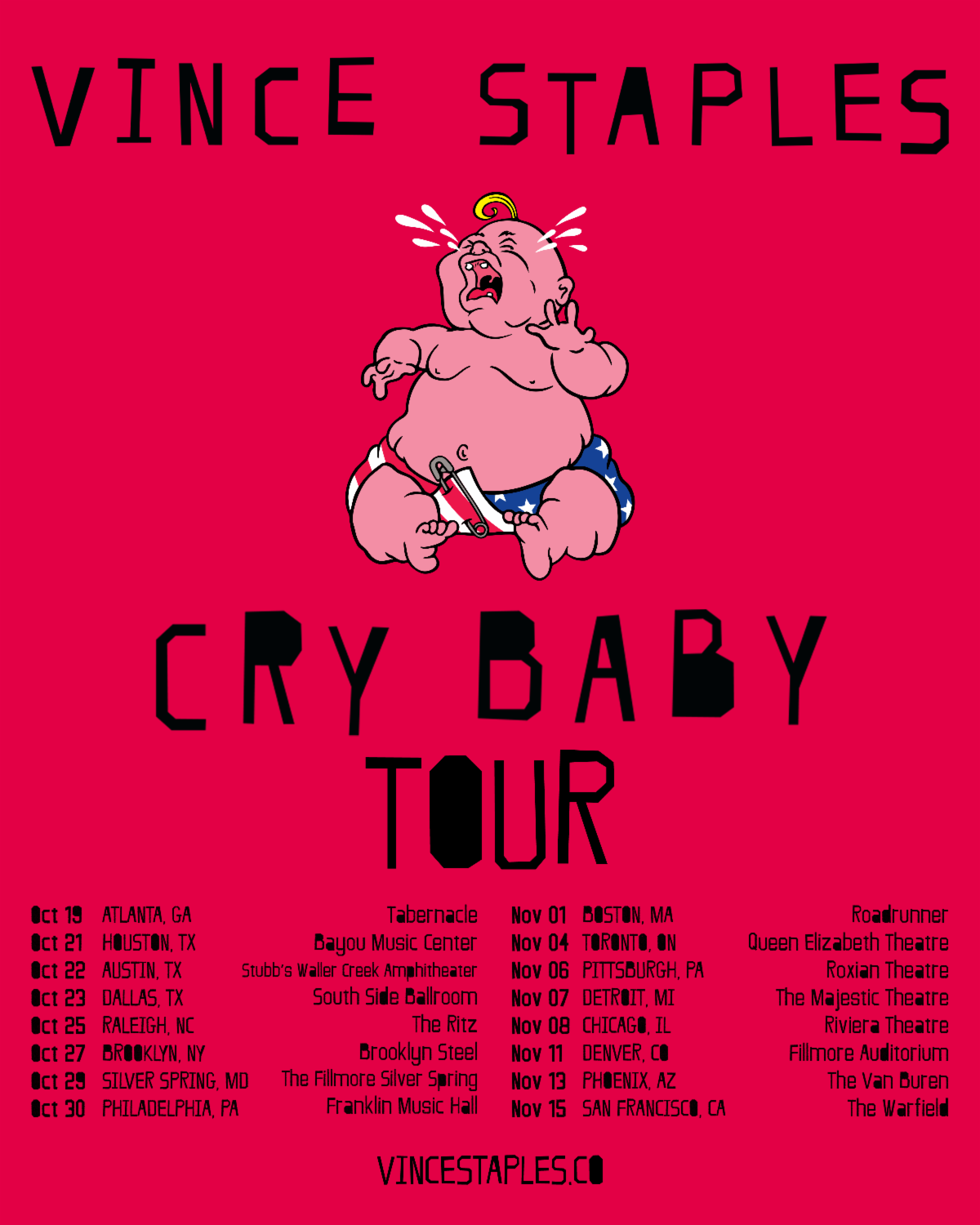 Vince Staples to Embark on 16-Date ‘Cry Baby Tour’ This Fall