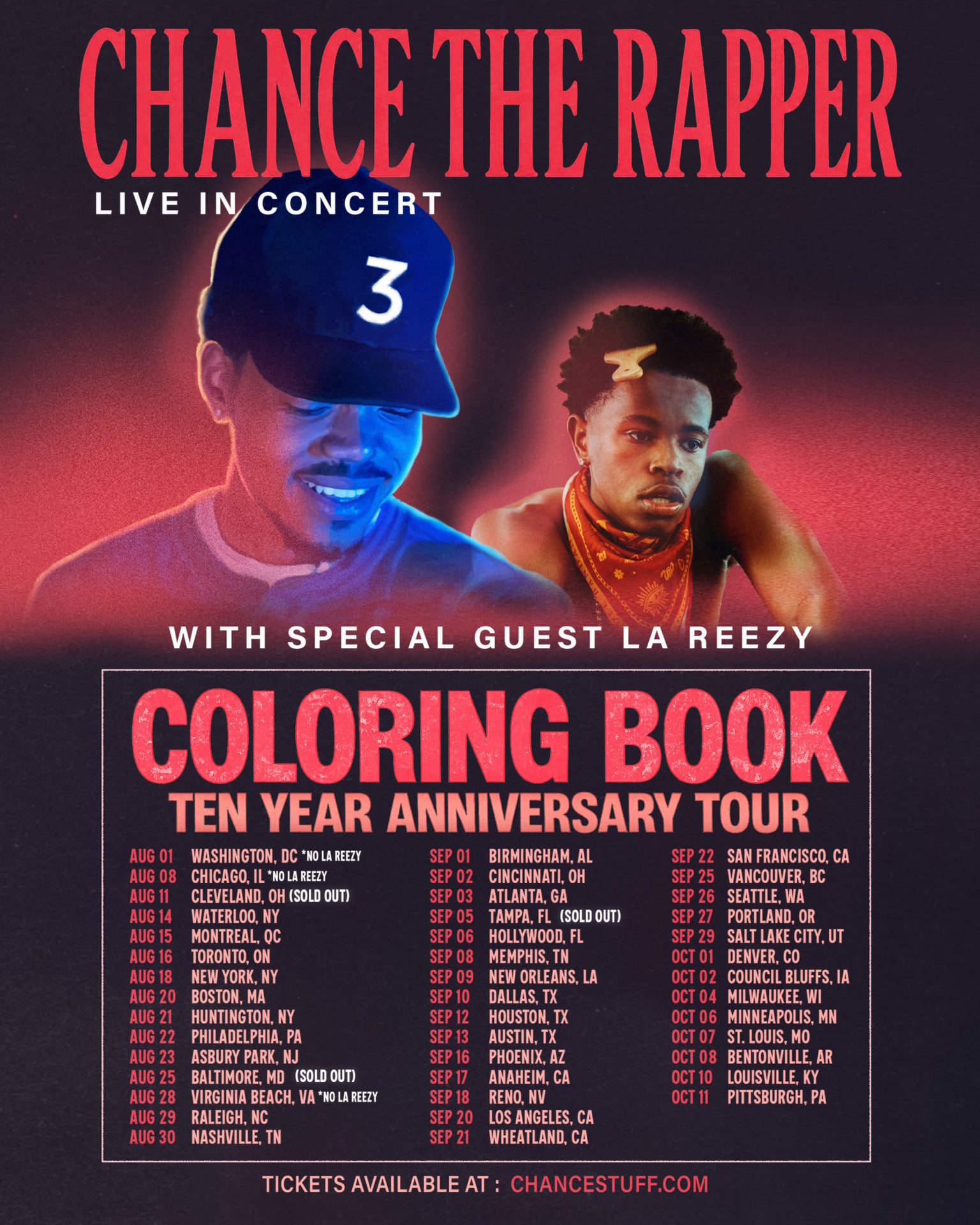 ChanceTheRapper 2026 All Dates 2160x2700