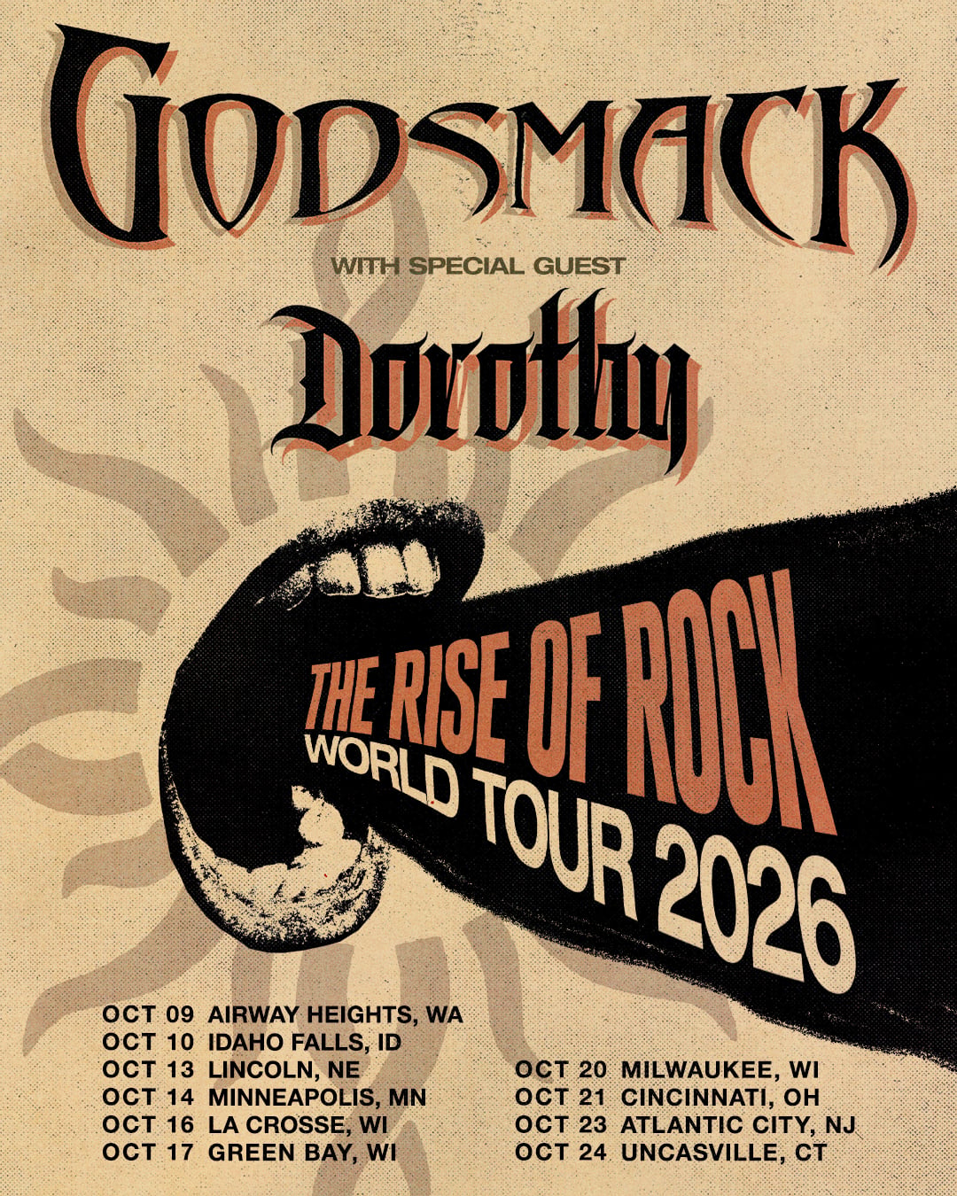 Godsmack 2026 October Fall TourPoster