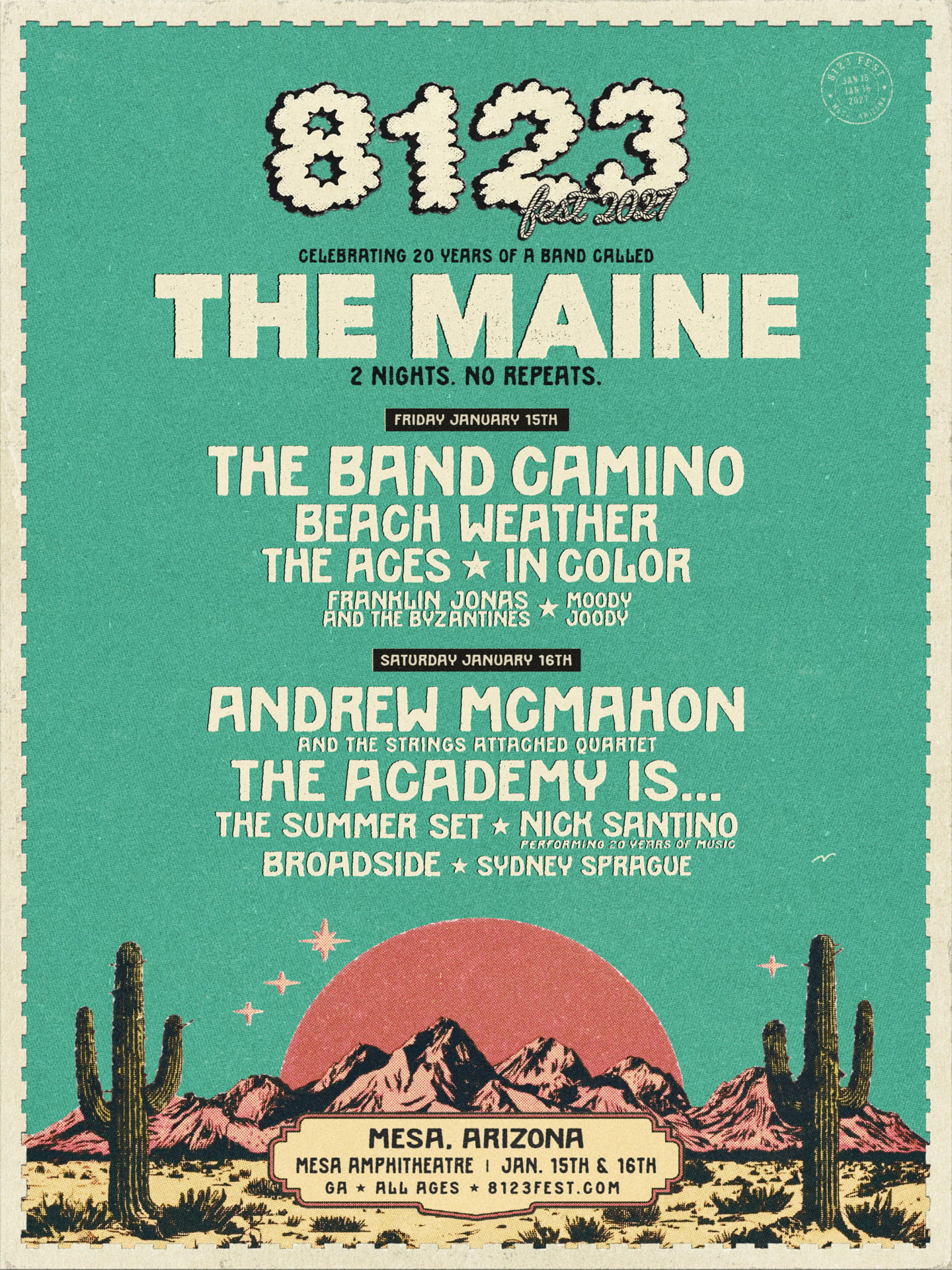 8123Fest27 ArtistAnnounce Feed Turquoise
