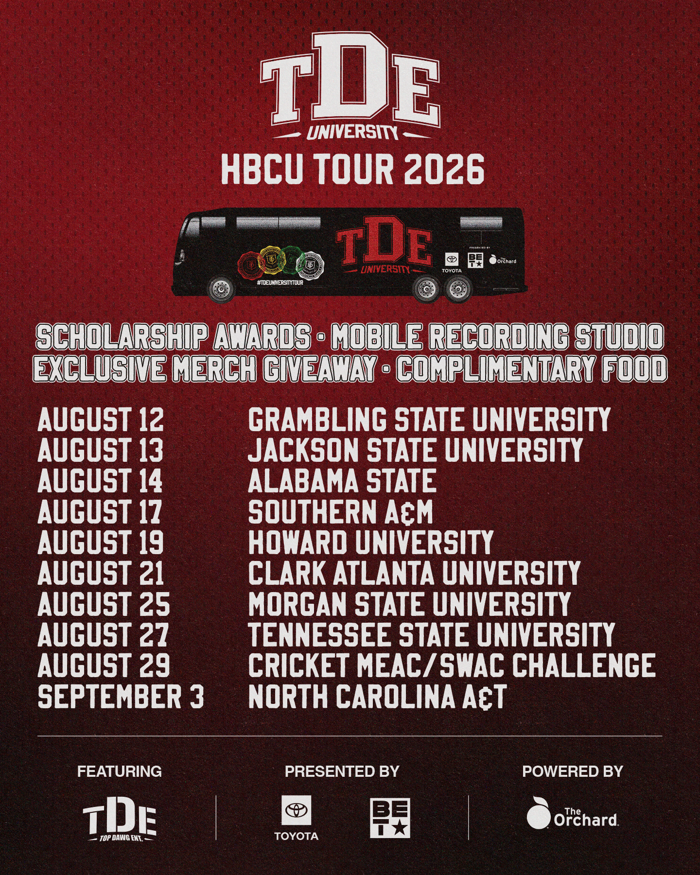 TDE University Admat DATES 2