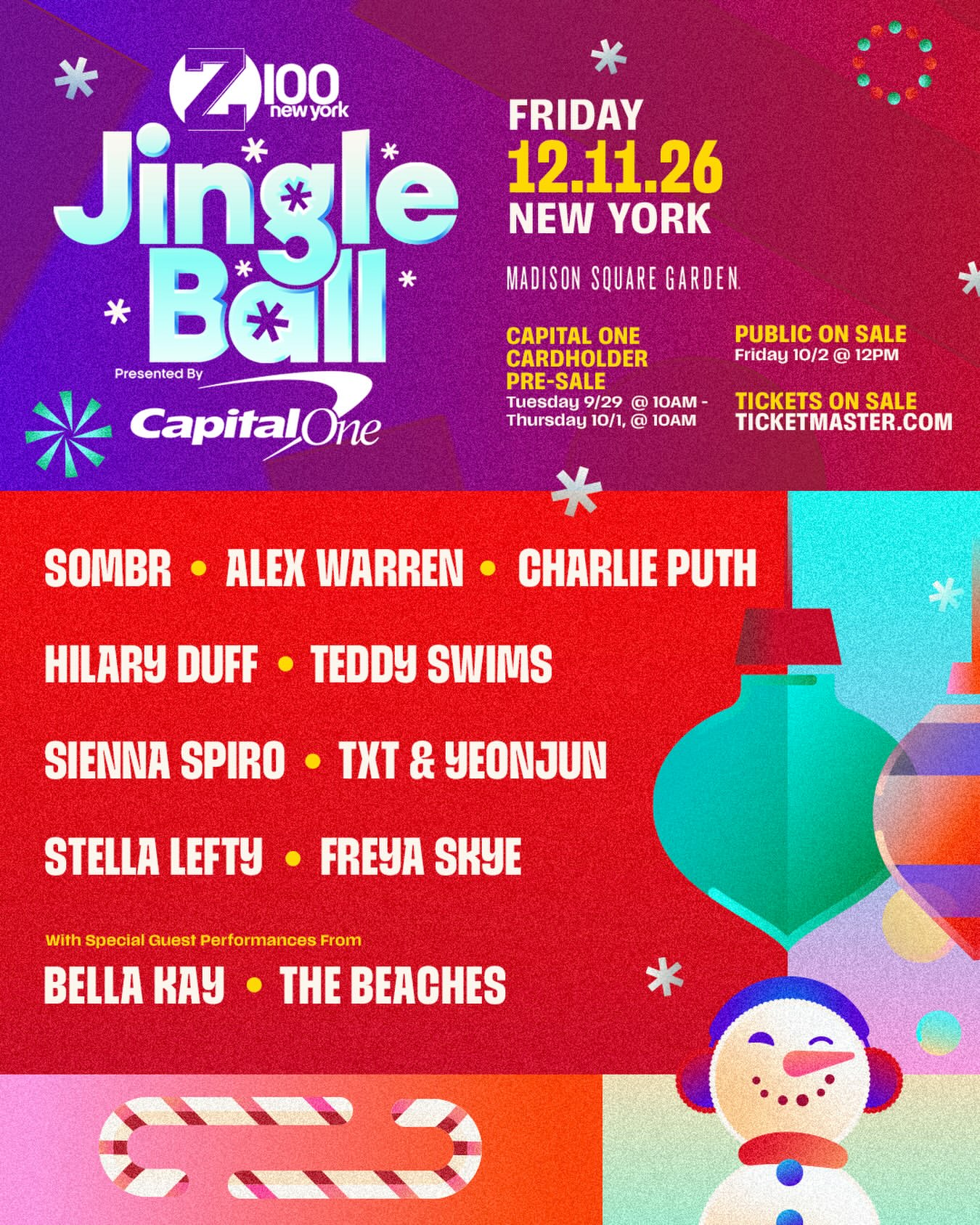 iHeartRadio Jingle Ball 2026 Tour Reveals All-Star Lineups Featuring Olivia Rodrigo and More