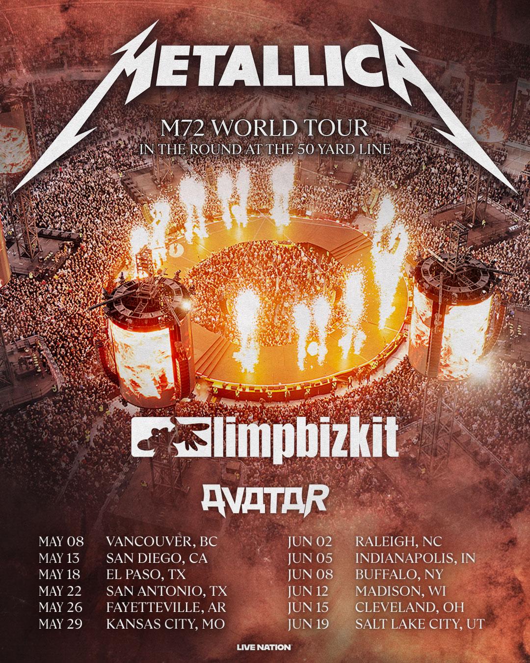Metallica Extends M72 World Tour to North America for Spring 2027 Stadium Dates