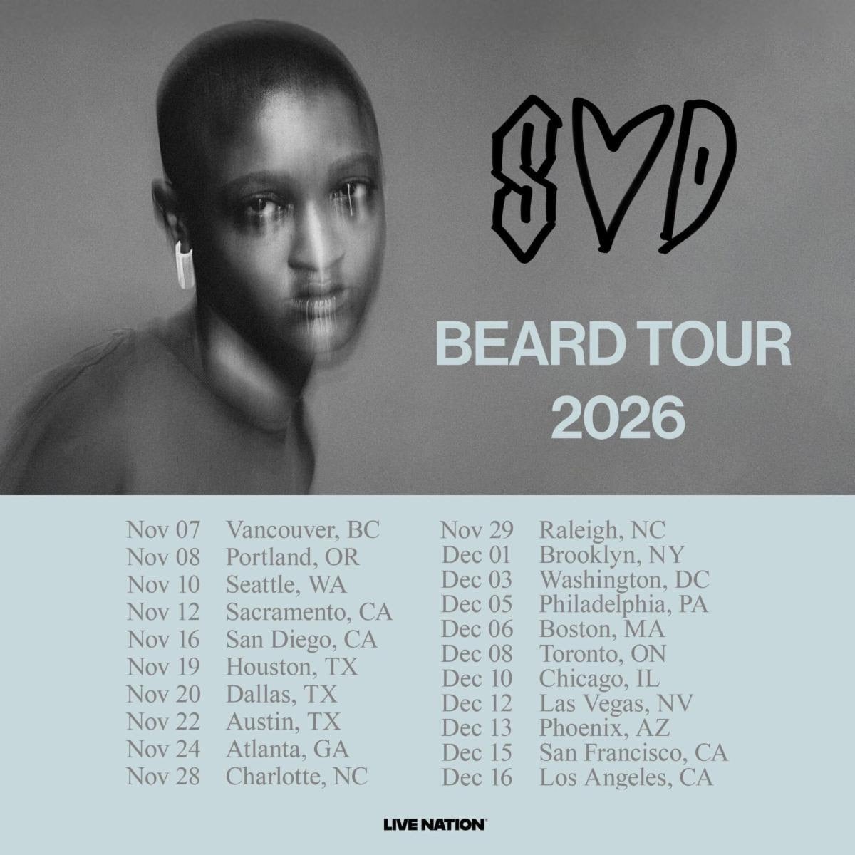 Syd Unveils 2026 North American "Beard Tour" Supporting New Album