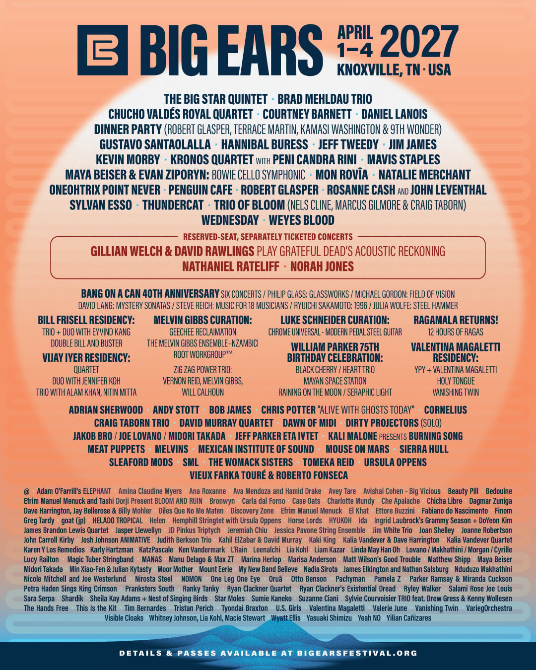 Big Ears Festival Returns to Knoxville April 1-4, Featuring Barnett, Lanois, Jones, Tweedy, Glasper