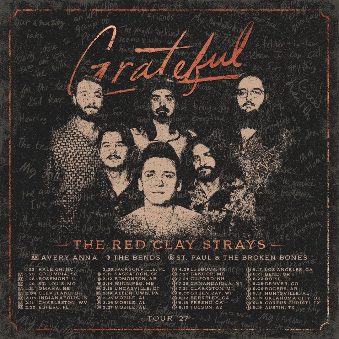 The Red Clay Strays Announce Additional 2027 North American ‘Grateful Tour’ Dates