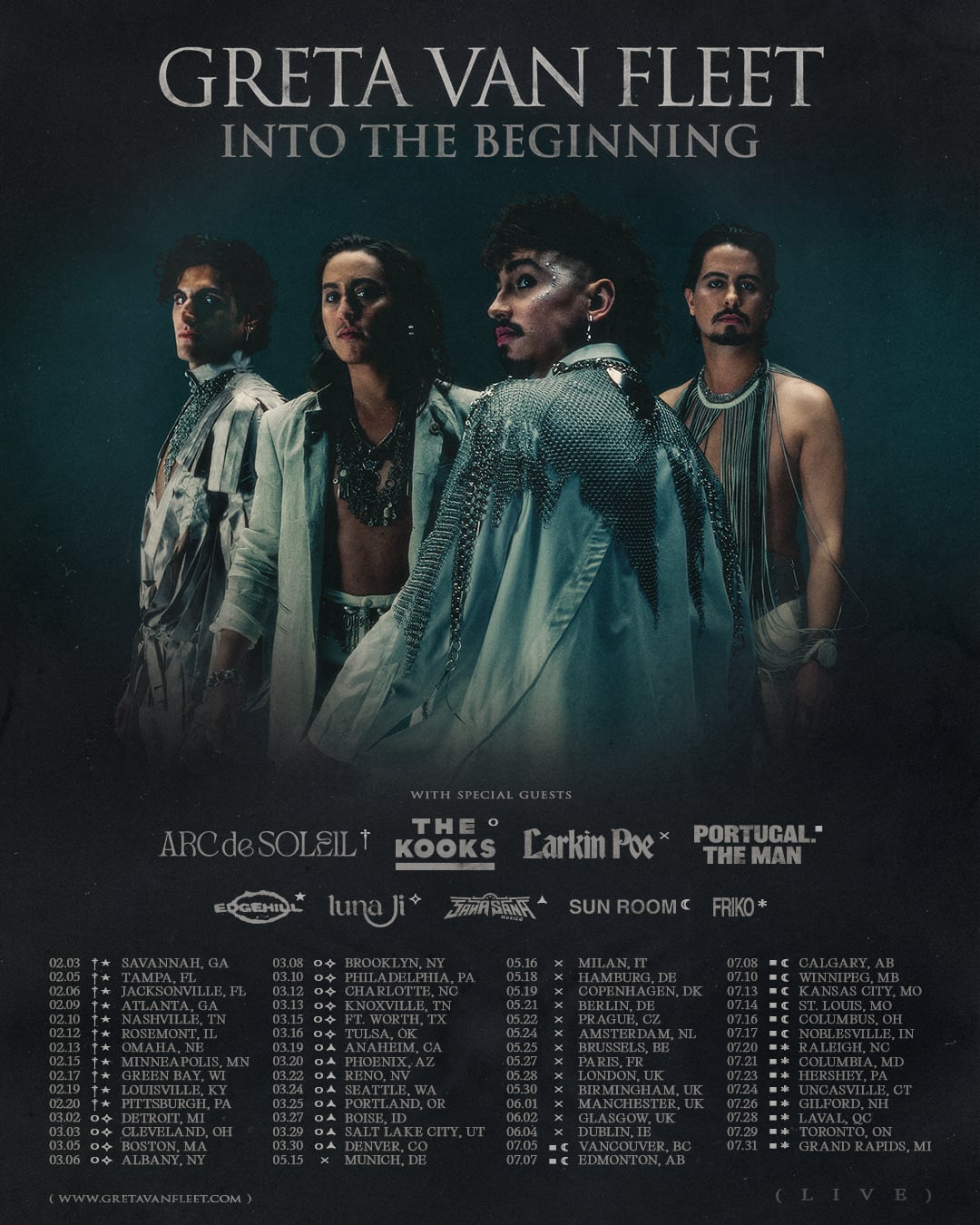 Greta Van Fleet Reveals 2027 North American and European "Into The Beginning" Tour