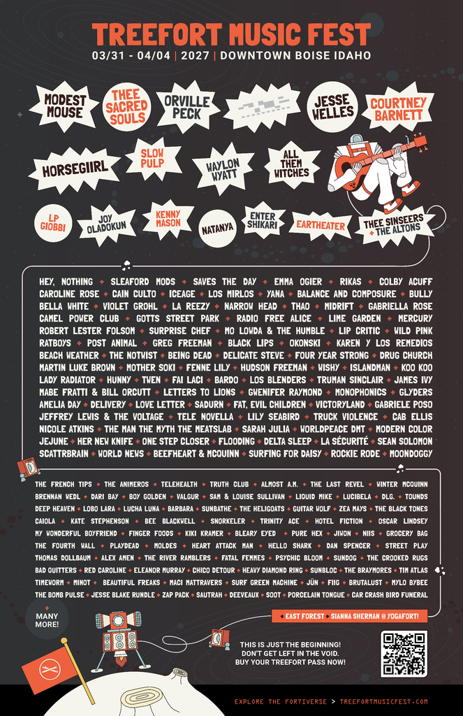 Treefort Music Fest Topped by Modest Mouse, Thee Sacred Souls, Orville Peck, Jesse Welles, Courtney Barnett In Boise March 31-April 4