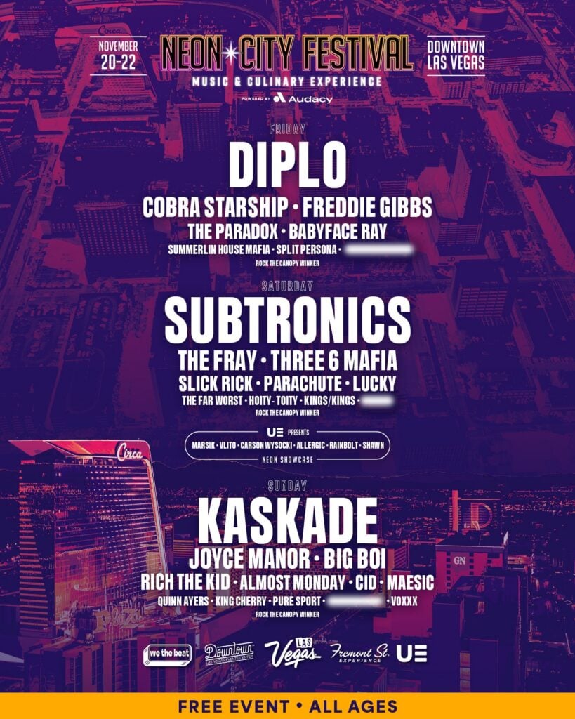 Neon City Festival In Las Vegas Expands Lineup, Adding Big Boi, Cobra Starship &amp; More