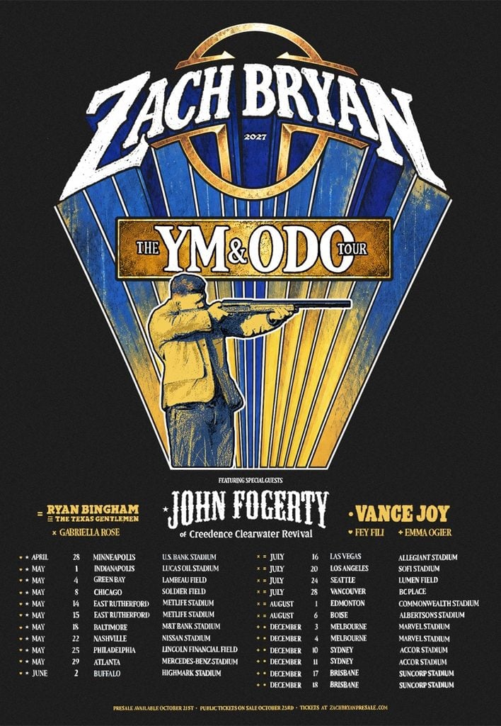 Zach Bryan Announces 2027 ‘Young Manhood And Other Donatable Organs Tour,” Support From John Fogerty, Ryan Bingham, Vance Joy