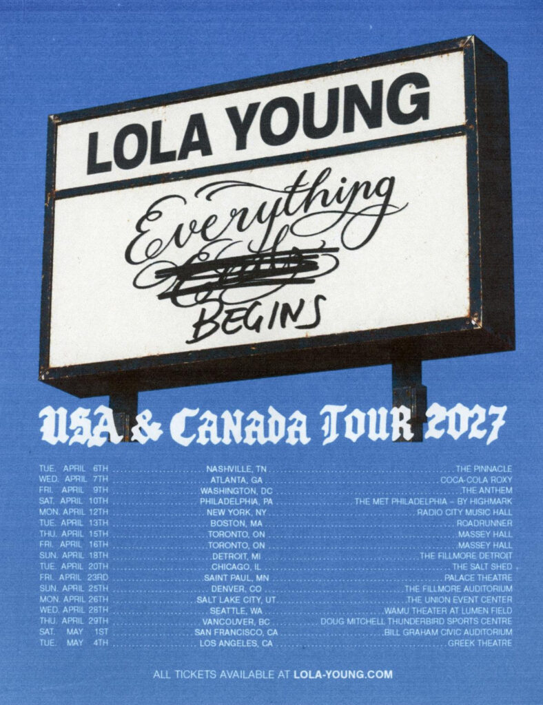 Pollistar Lola Young Sets 2027 'Everything Begins' Tour Of North America ...