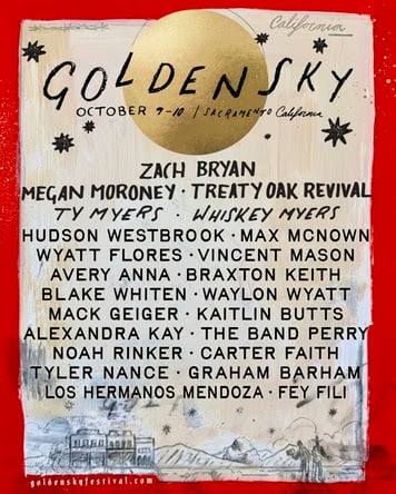 GoldenSky Festival Topped by Zach Bryan, Megan Moroney, Treaty Oak Revival Oct. 9-10 In Sacramento